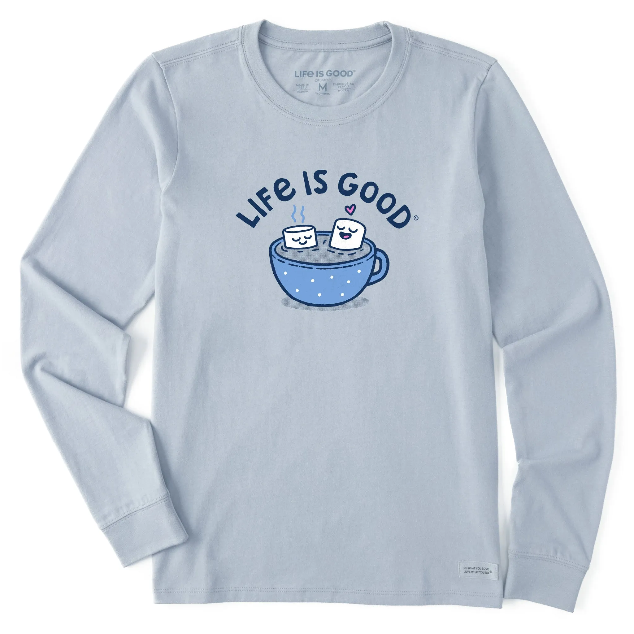 Women's Cocoa Time Long Sleeve Crusher Tee Life is Good