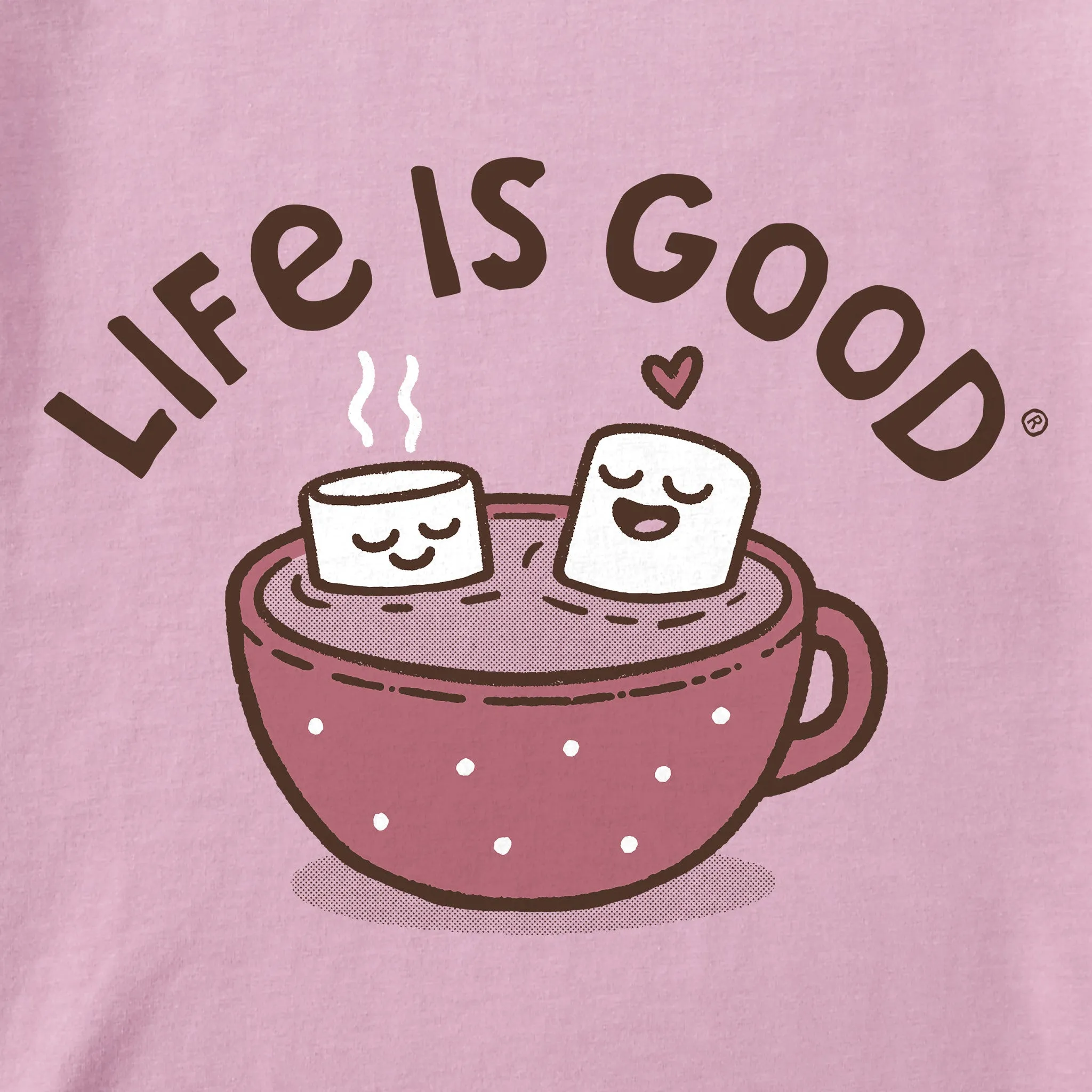 Women's Cocoa Time Short Sleeve Crusher Tee Life is Good