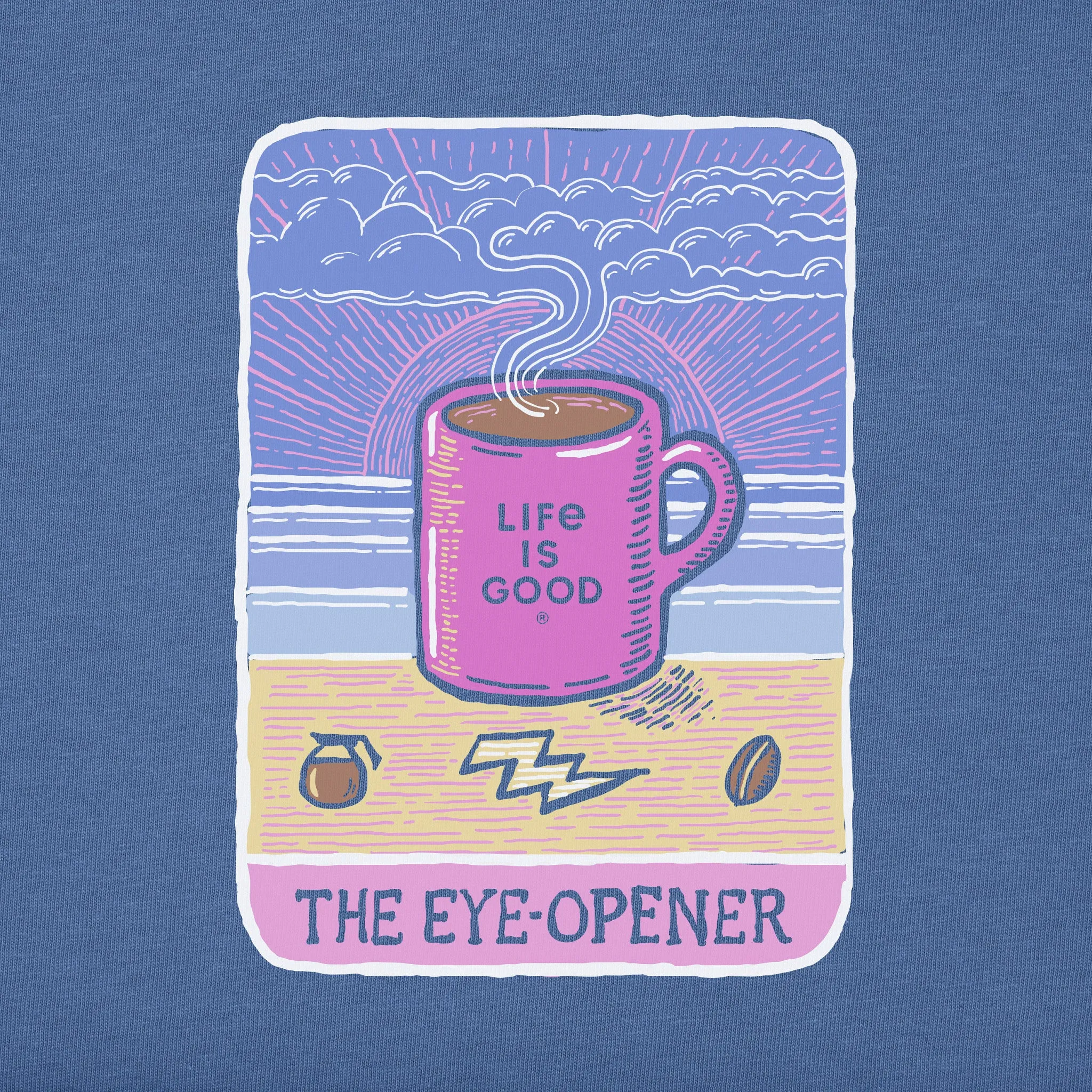 Women's Coffee Eye-Opener Tarot Short Sleeve Tee Life is Good
