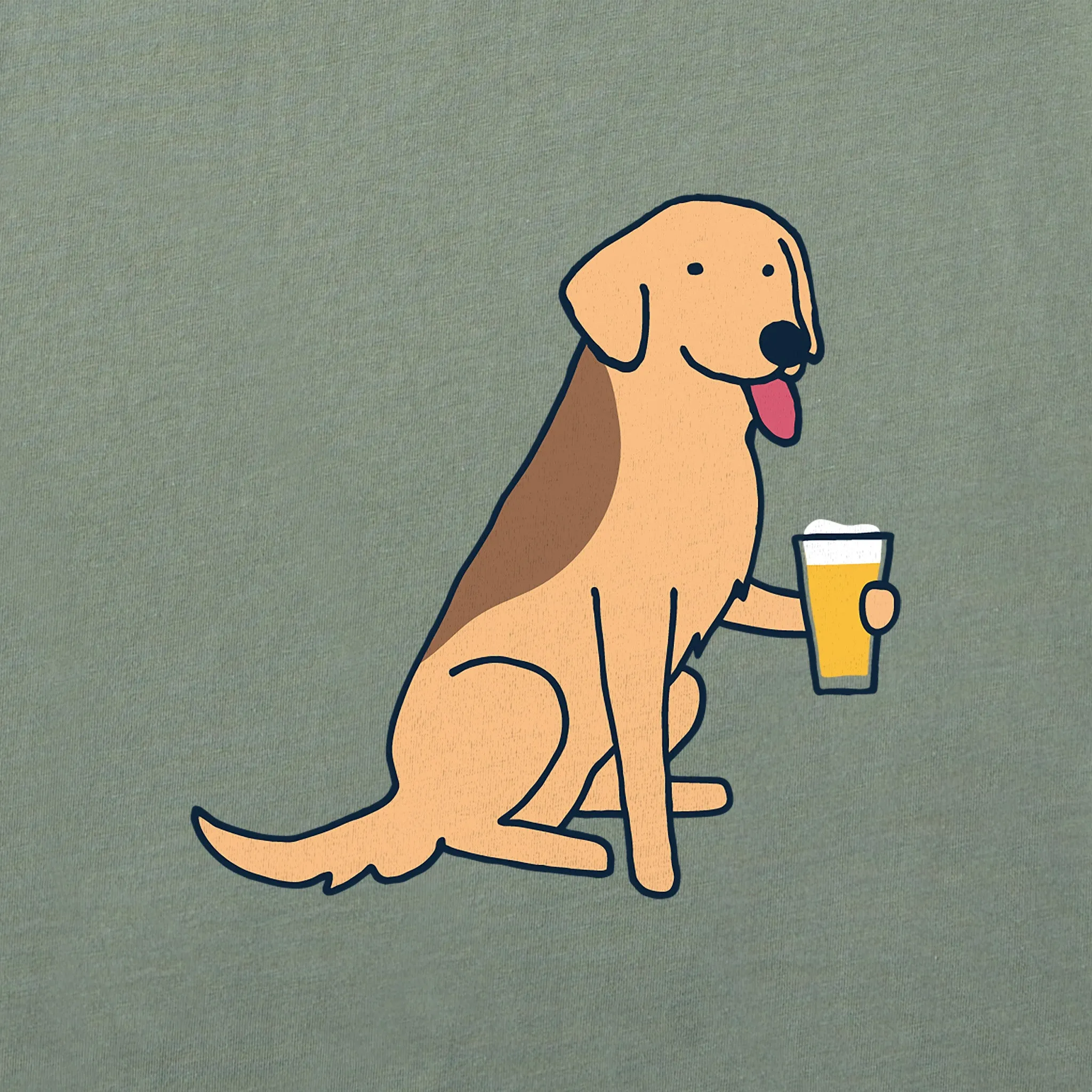 Women's Cold Beer Dog Short Sleeve Crusher Boxy Tee Life is Good