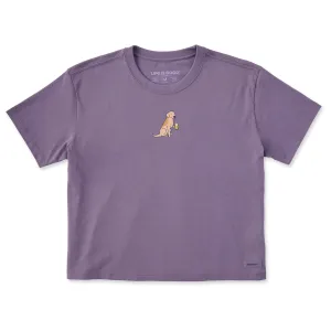 Women's Cold Beer Dog Short Sleeve Crusher Boxy Tee Life is Good