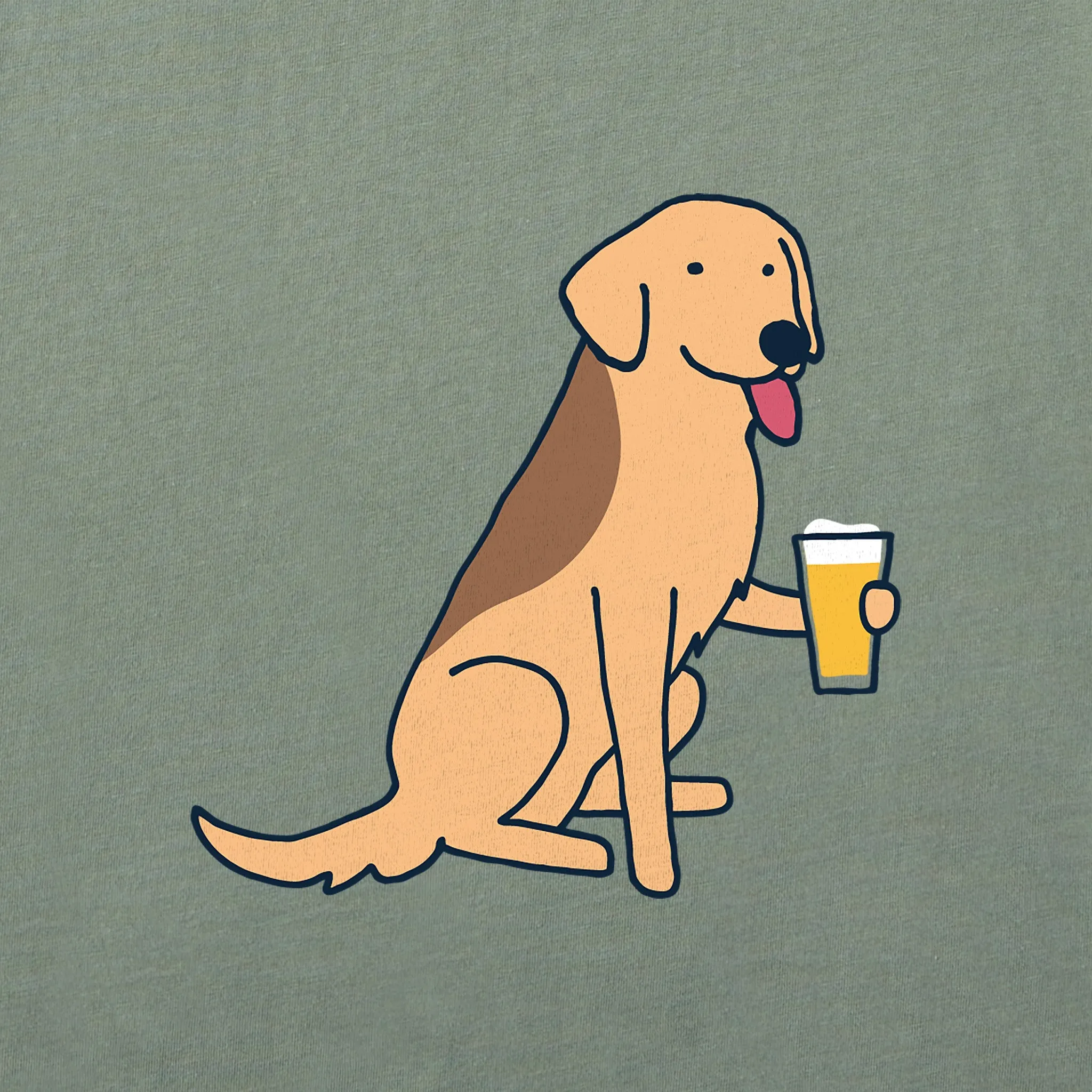 Women's Cold Beer Dog Short Sleeve Crusher Tee Life is Good