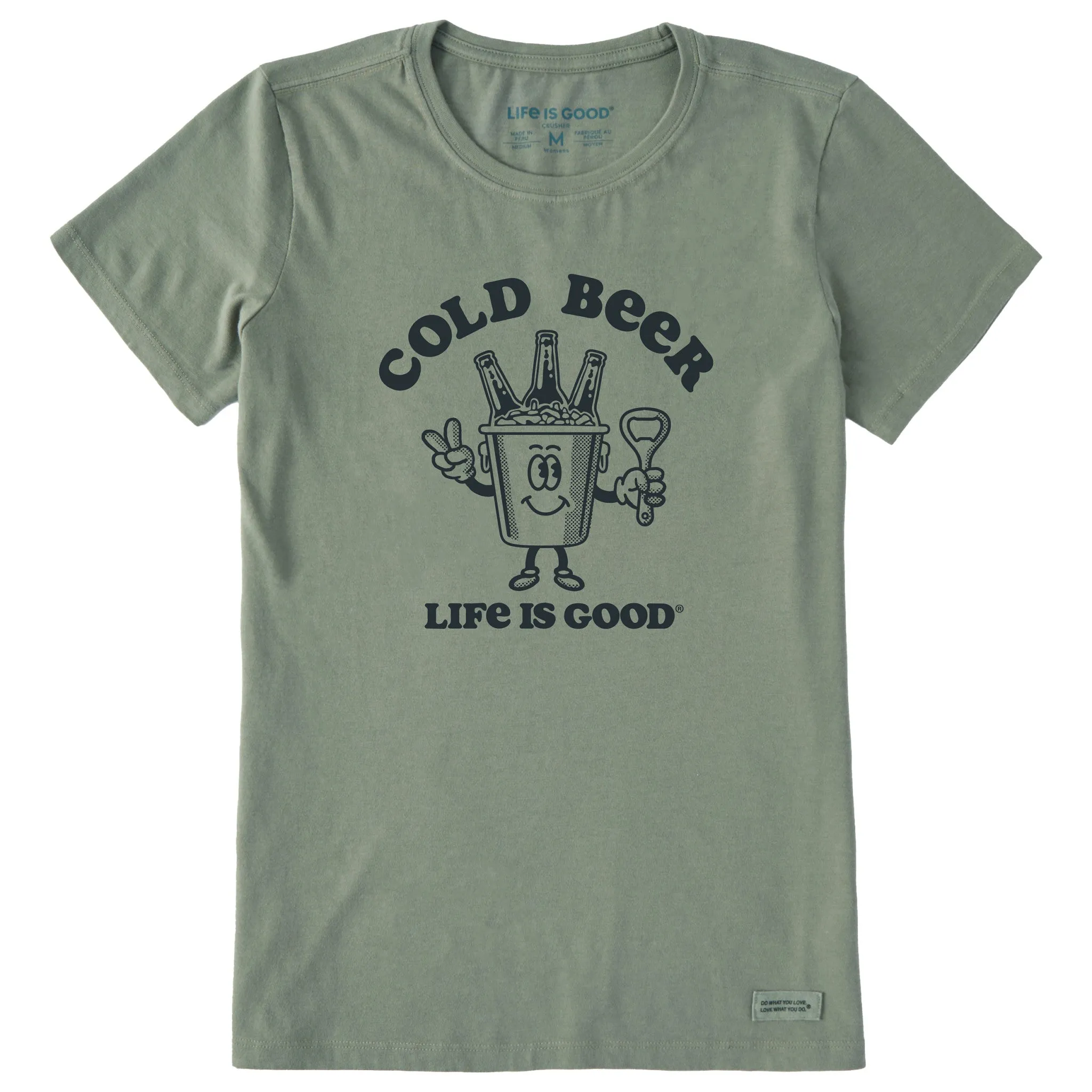 Women's Cold Beer Short Sleeve Crusher Tee Life is Good