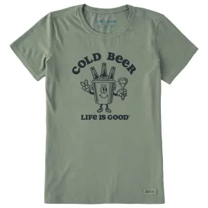 Women's Cold Beer Short Sleeve Crusher Tee Life is Good