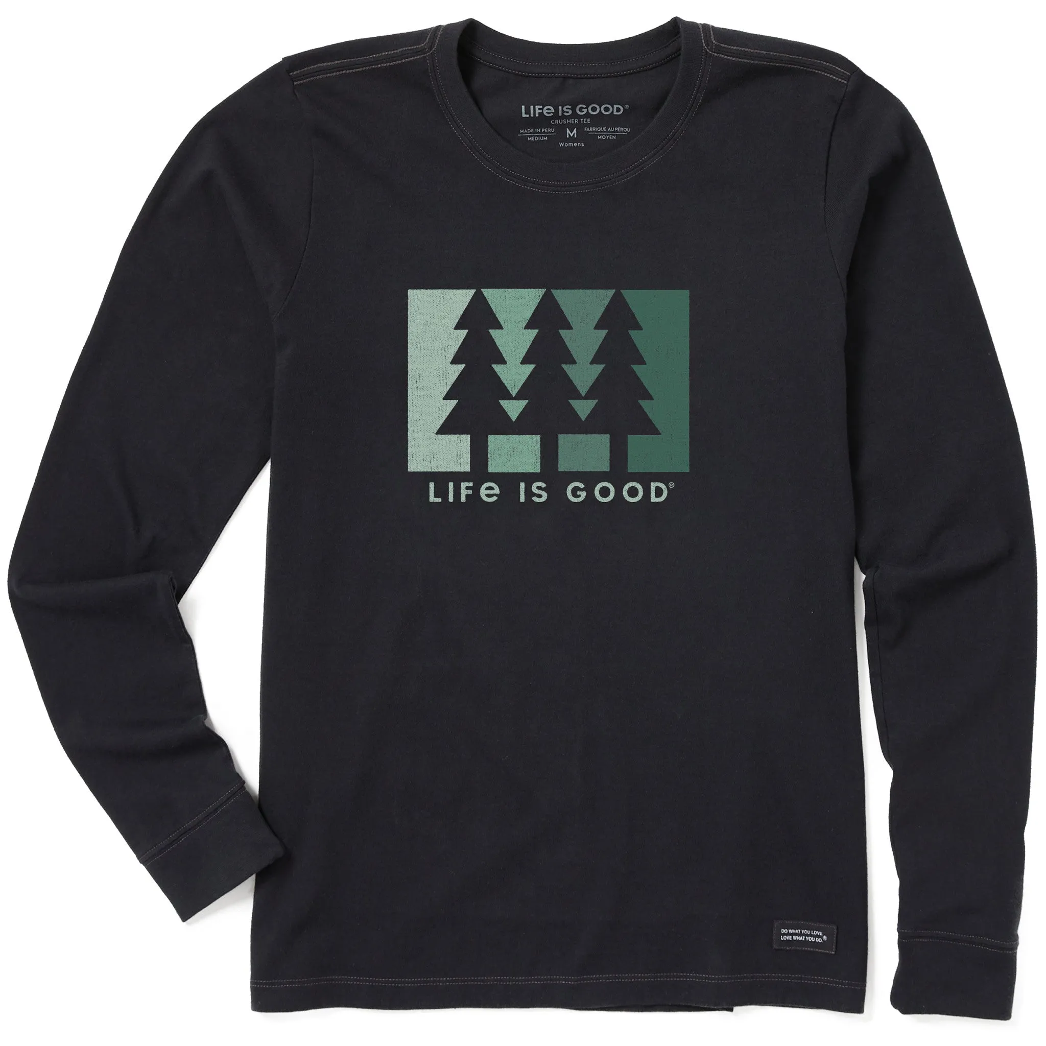 Women's Color Block Pines Long Sleeve Crusher Tee Life is Good