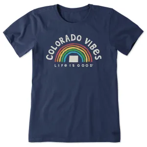 Women's Colorado Rainbow Vibes Short Sleeve Crusher Tee Life is Good