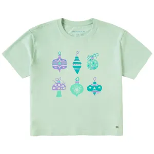 Women's Colorful Ornament Six Pack Short Sleeve Crusher Boxy Tee Life is Good