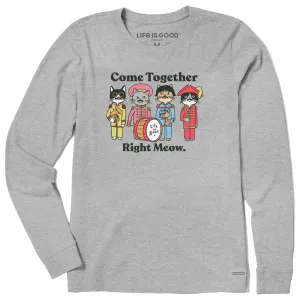 Women's Come Together Right Meow Long Sleeve Crusher Tee Life is Good