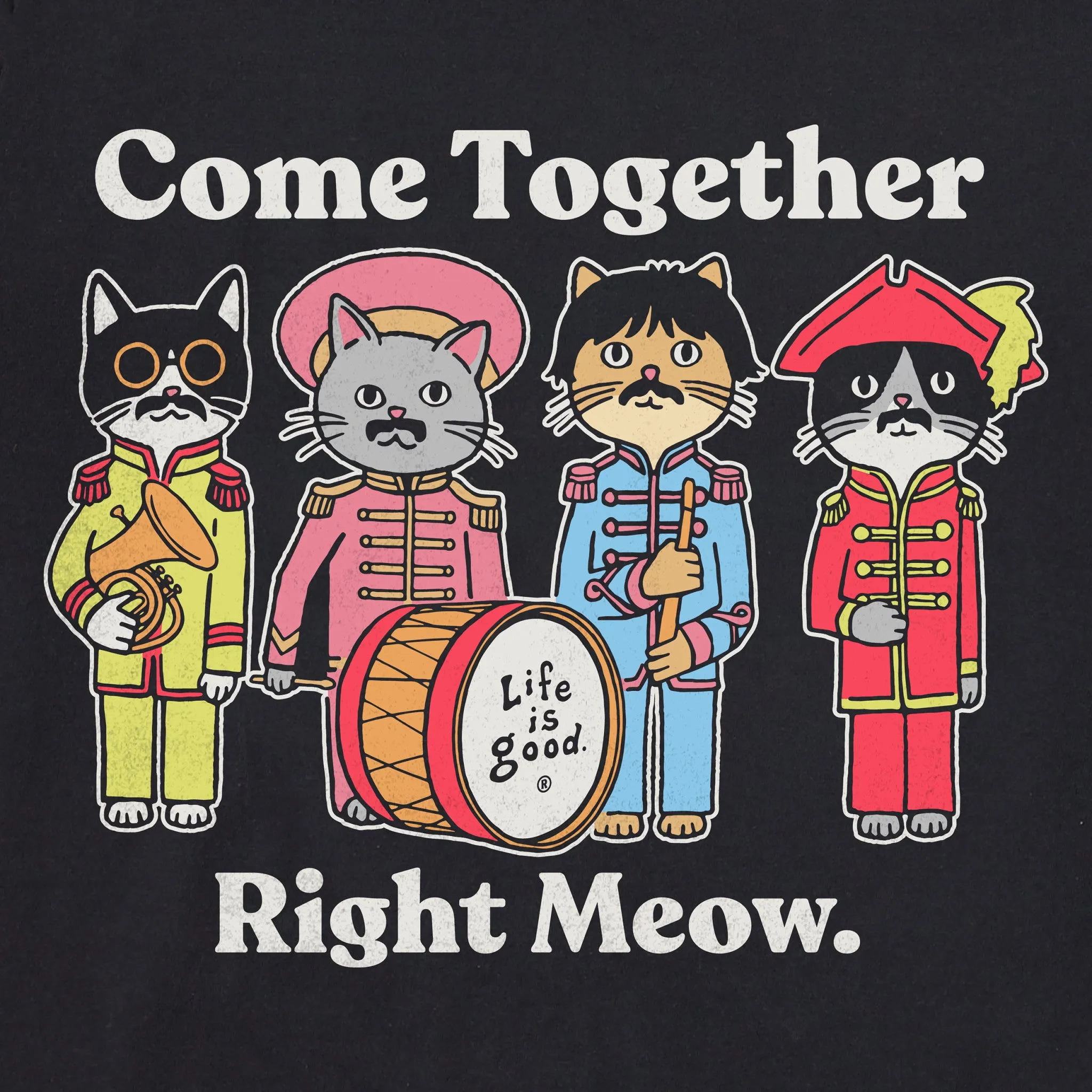 Women's Come Together Right Meow Long Sleeve Crusher Tee Life is Good