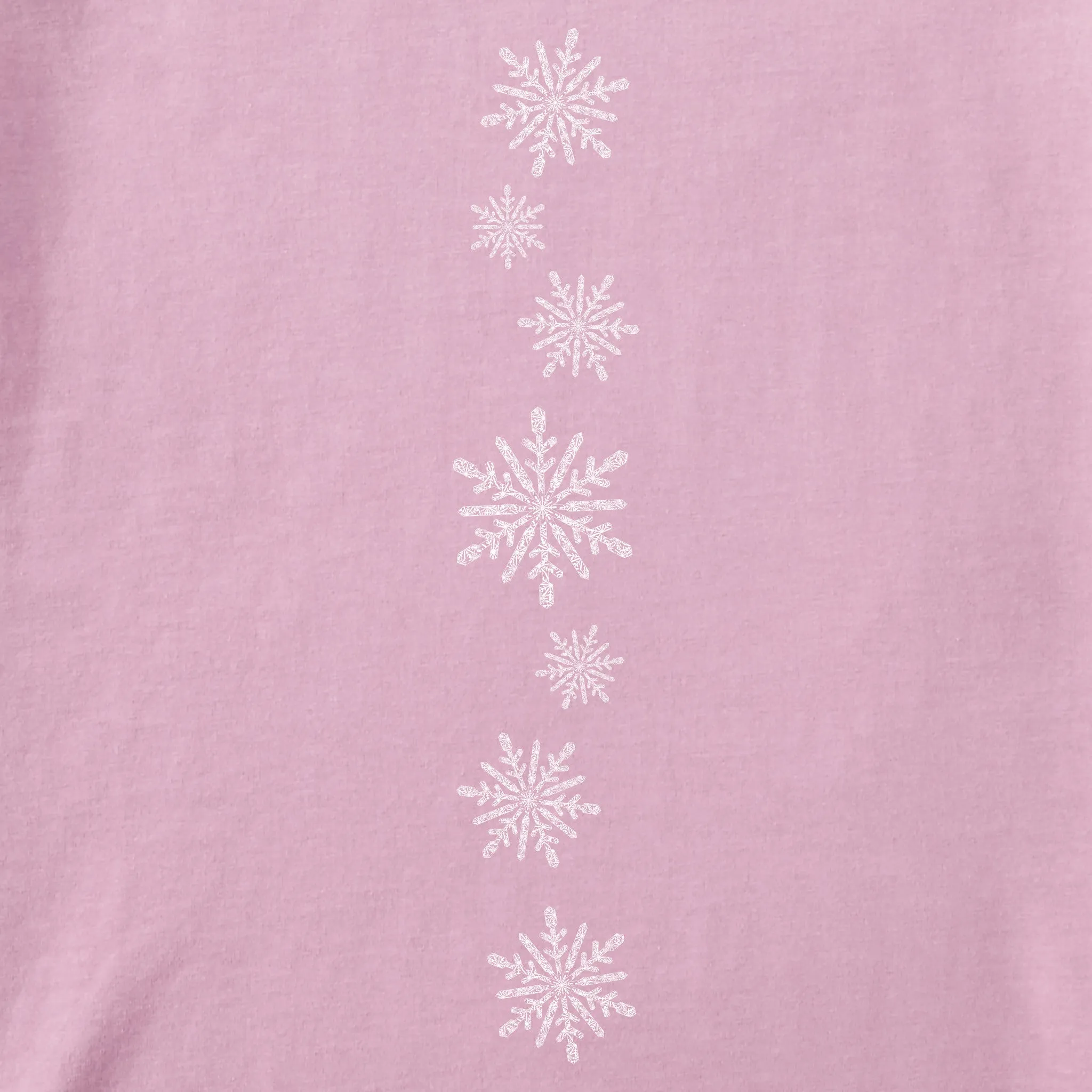 Women's Contrast Snowflake Long Sleeve Crusher Tee Life is Good