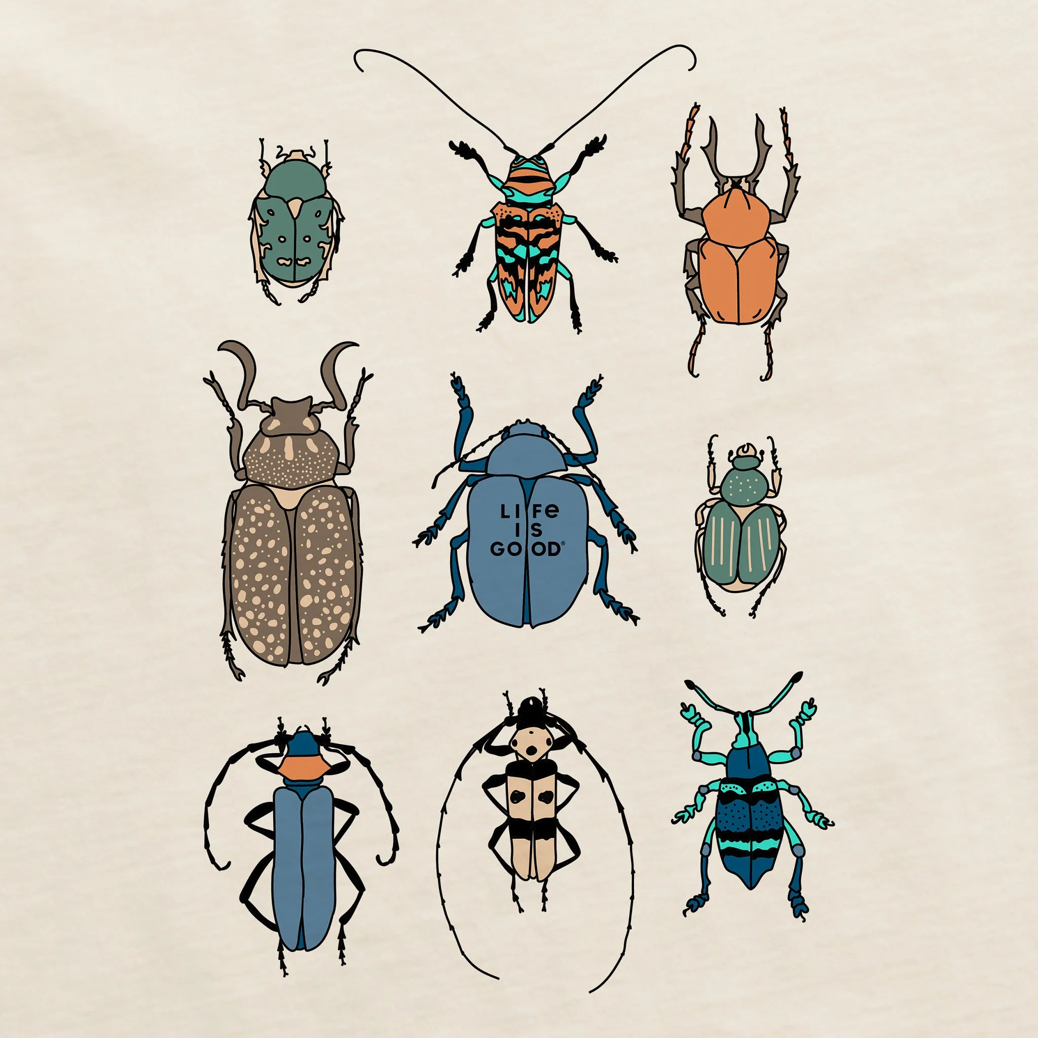Women's Cool Bug Grid Short Sleeve Crusher Tee Life is Good