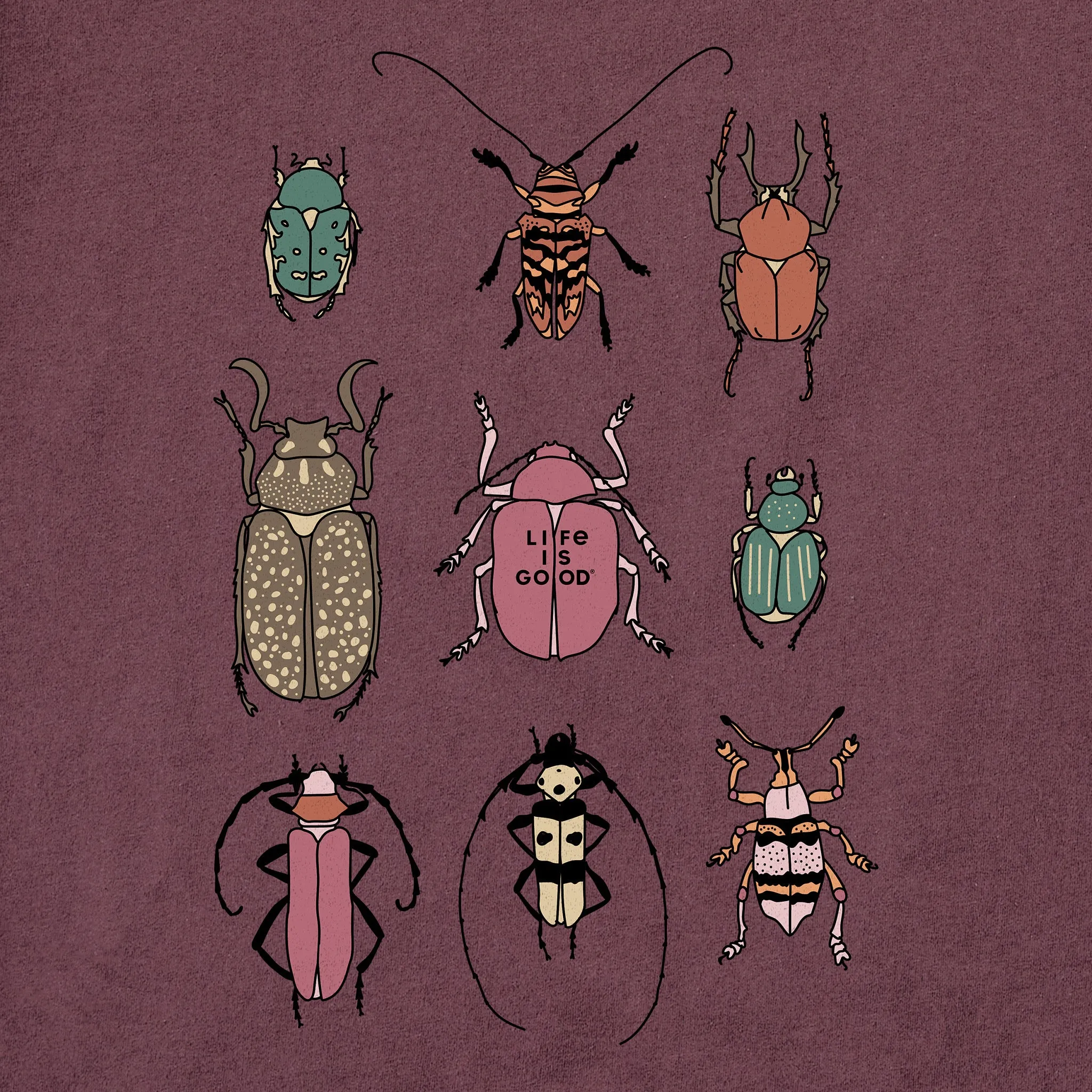 Women's Cool Bug Grid Short Sleeve Crusher Tee Life is Good