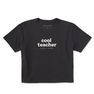 Women's Cool Teacher Stack Short Sleeve Crusher Boxy Tee Life is Good