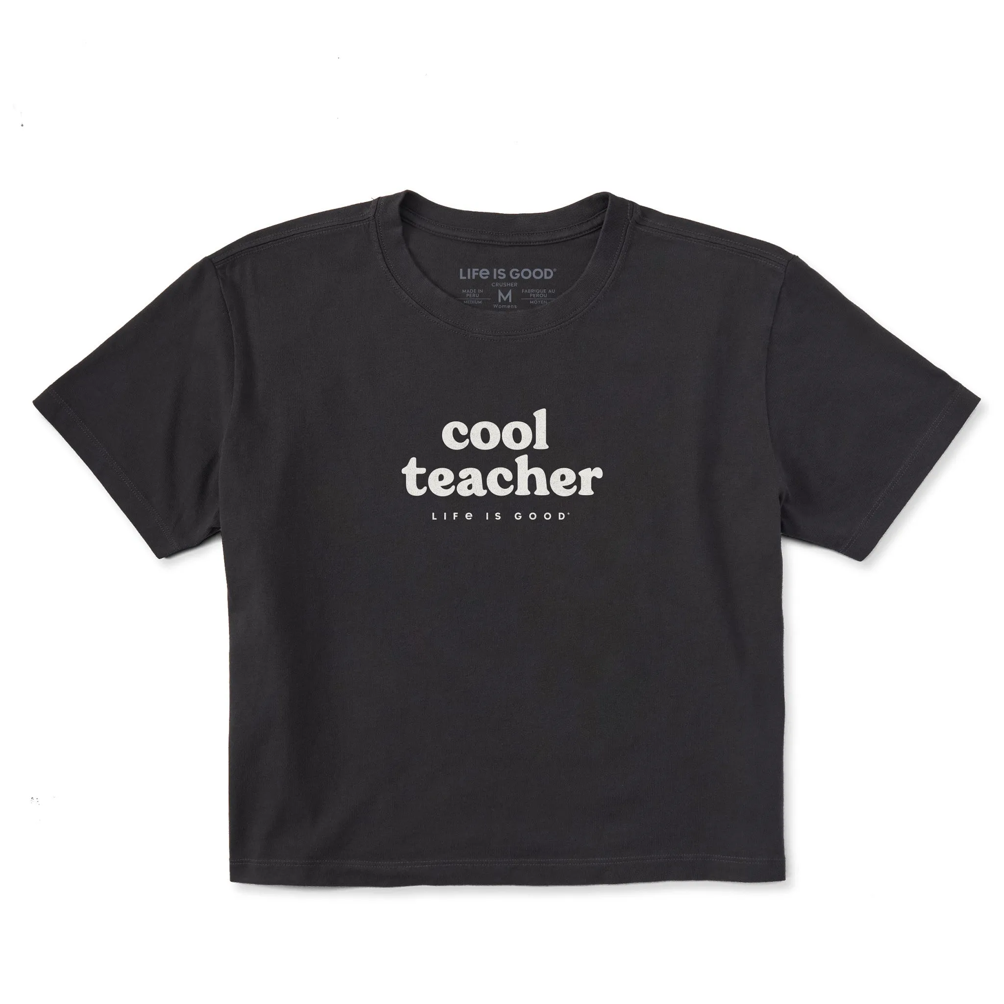 Women's Cool Teacher Stack Short Sleeve Crusher Boxy Tee Life is Good