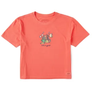 Women's Coral Garden Short Sleeve Crusher Boxy Tee Life is Good