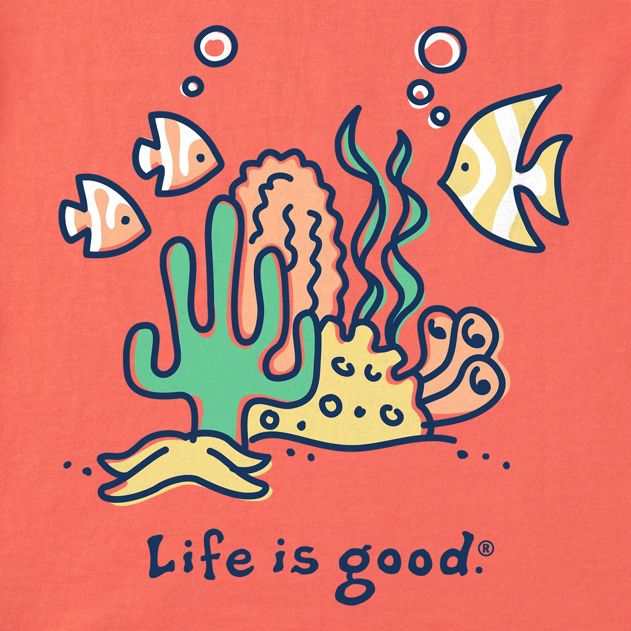 Women's Coral Garden Short Sleeve Crusher Boxy Tee Life is Good