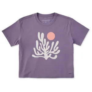 Women's Coral Sunset Short Sleeve Crusher Boxy Tee Life is Good