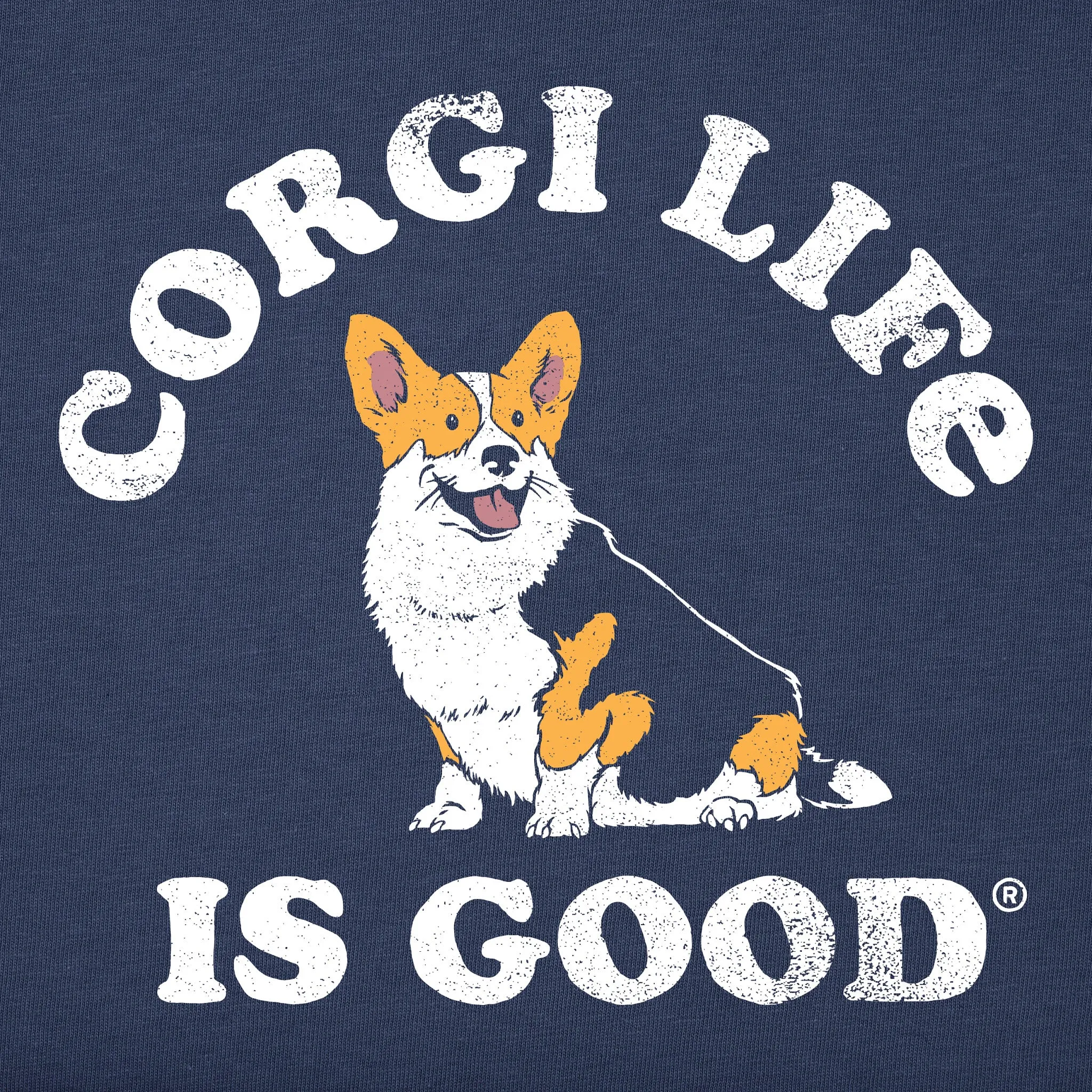 Women's Corgi is Good Short Sleeve Crusher Tee Life is Good