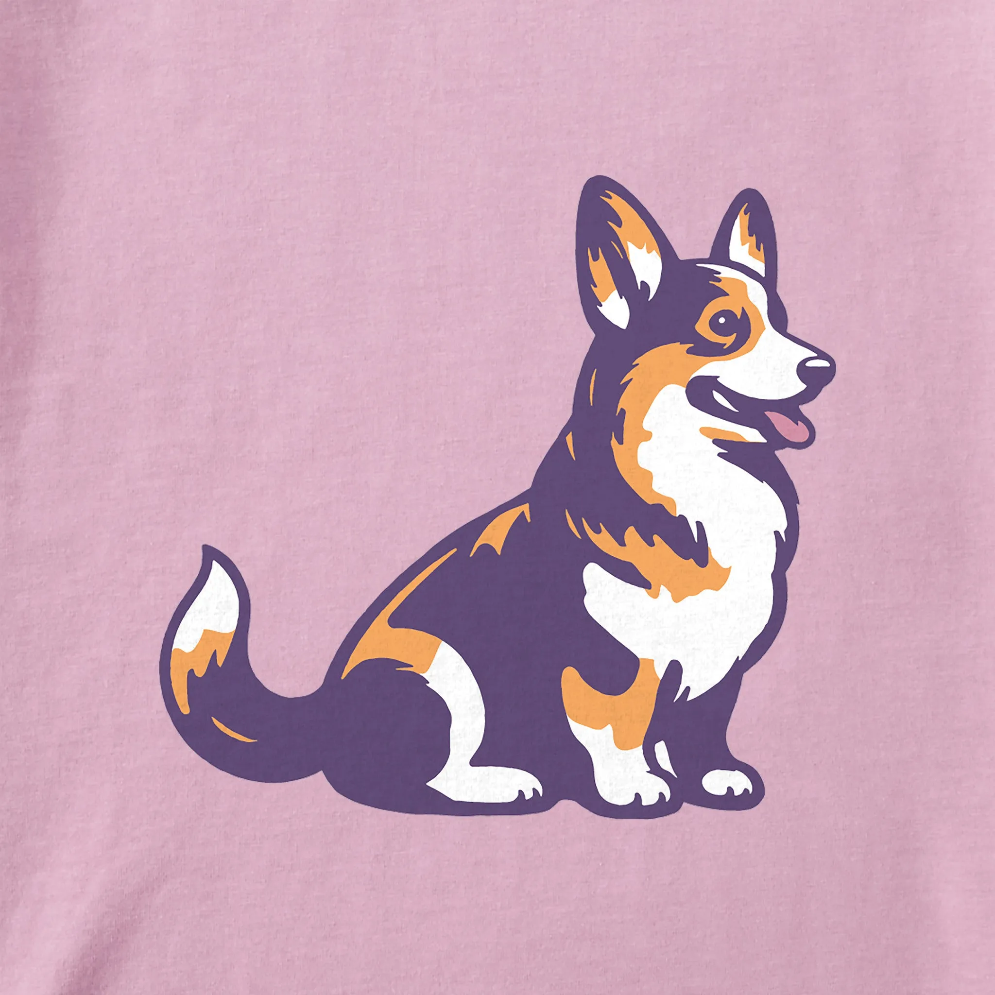 Women's Corgi Short Sleeve Crusher Boxy Tee Life is Good