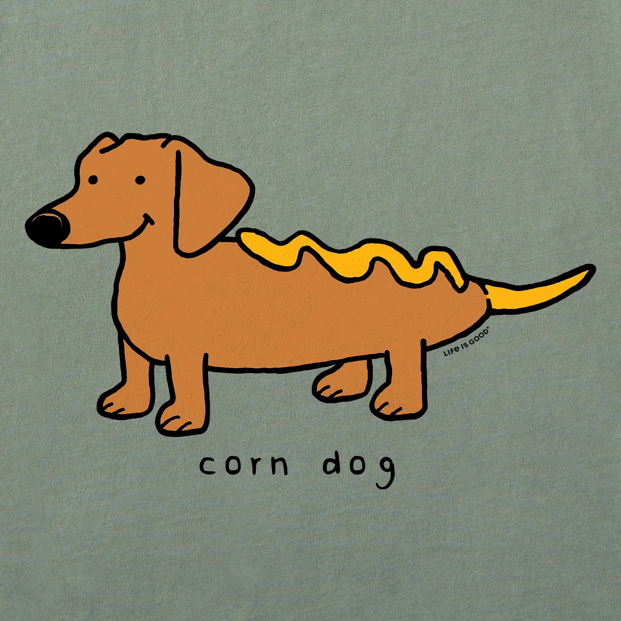 Women's Corn Dog Crusher-LITE Shrunken Tee Life is Good