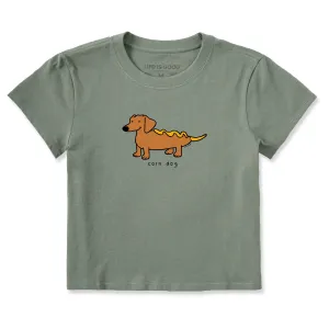 Women's Corn Dog Crusher-LITE Shrunken Tee Life is Good
