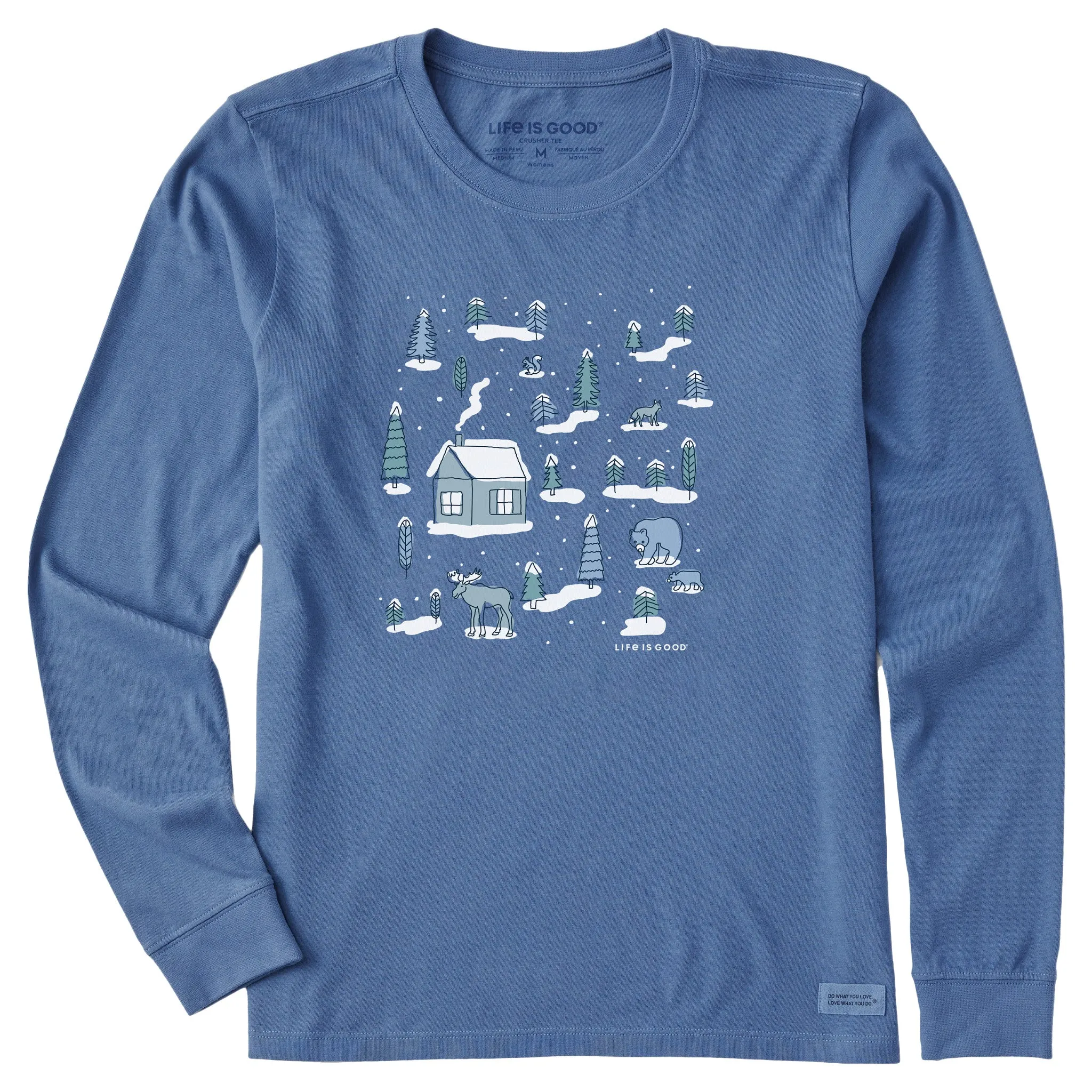 Women's Cottage in the Woods Long Sleeve Crusher Tee Life is Good