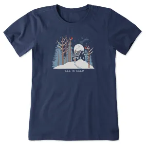 Women's Cottage on the Snowy Hill Short Sleeve Crusher Tee Life is Good
