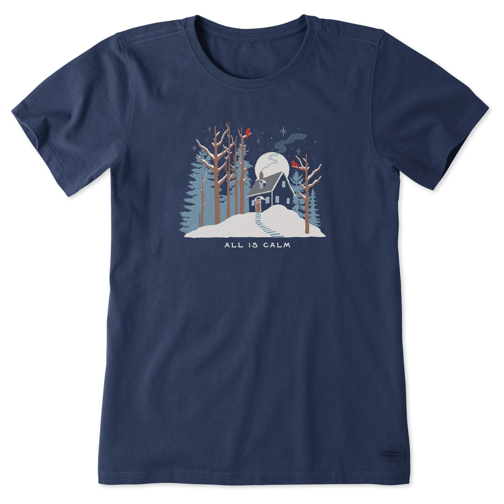 Women's Cottage on the Snowy Hill Short Sleeve Crusher Tee Life is Good