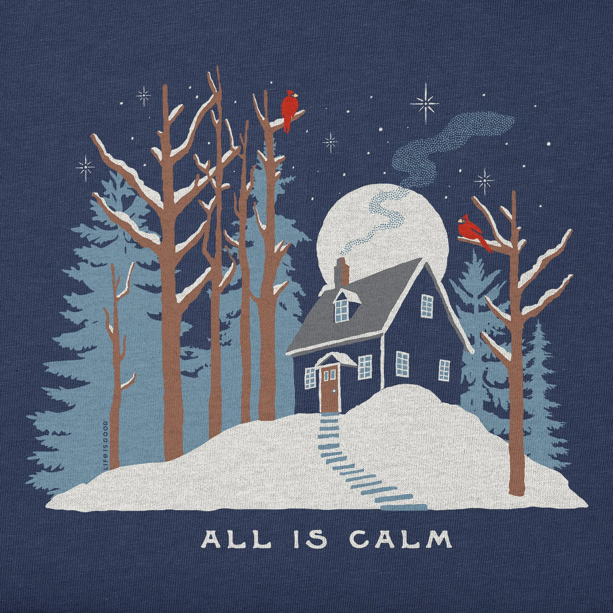 Women's Cottage on the Snowy Hill Short Sleeve Crusher Tee Life is Good