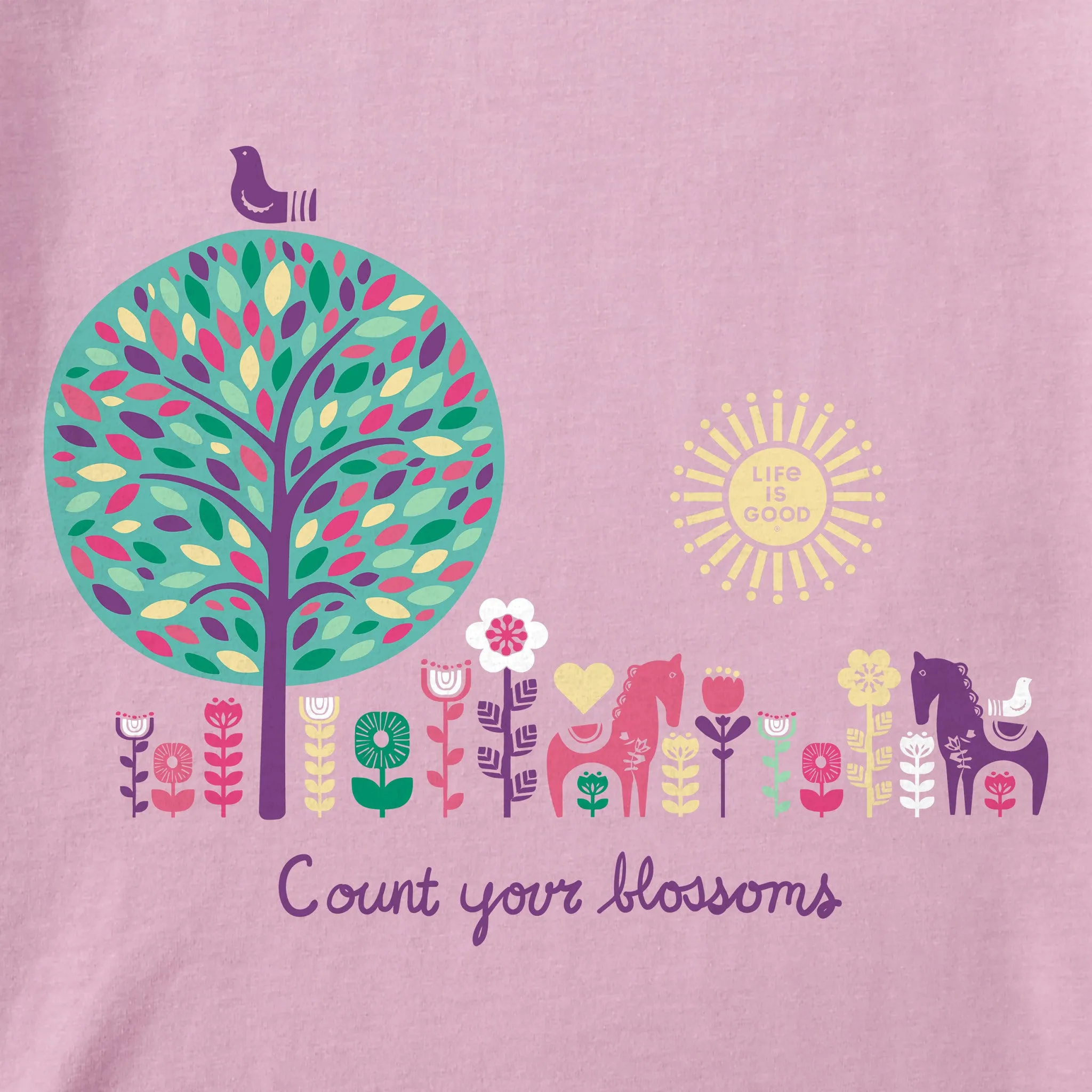 Women's Count your Blossoms Short Sleeve Tee Life is Good