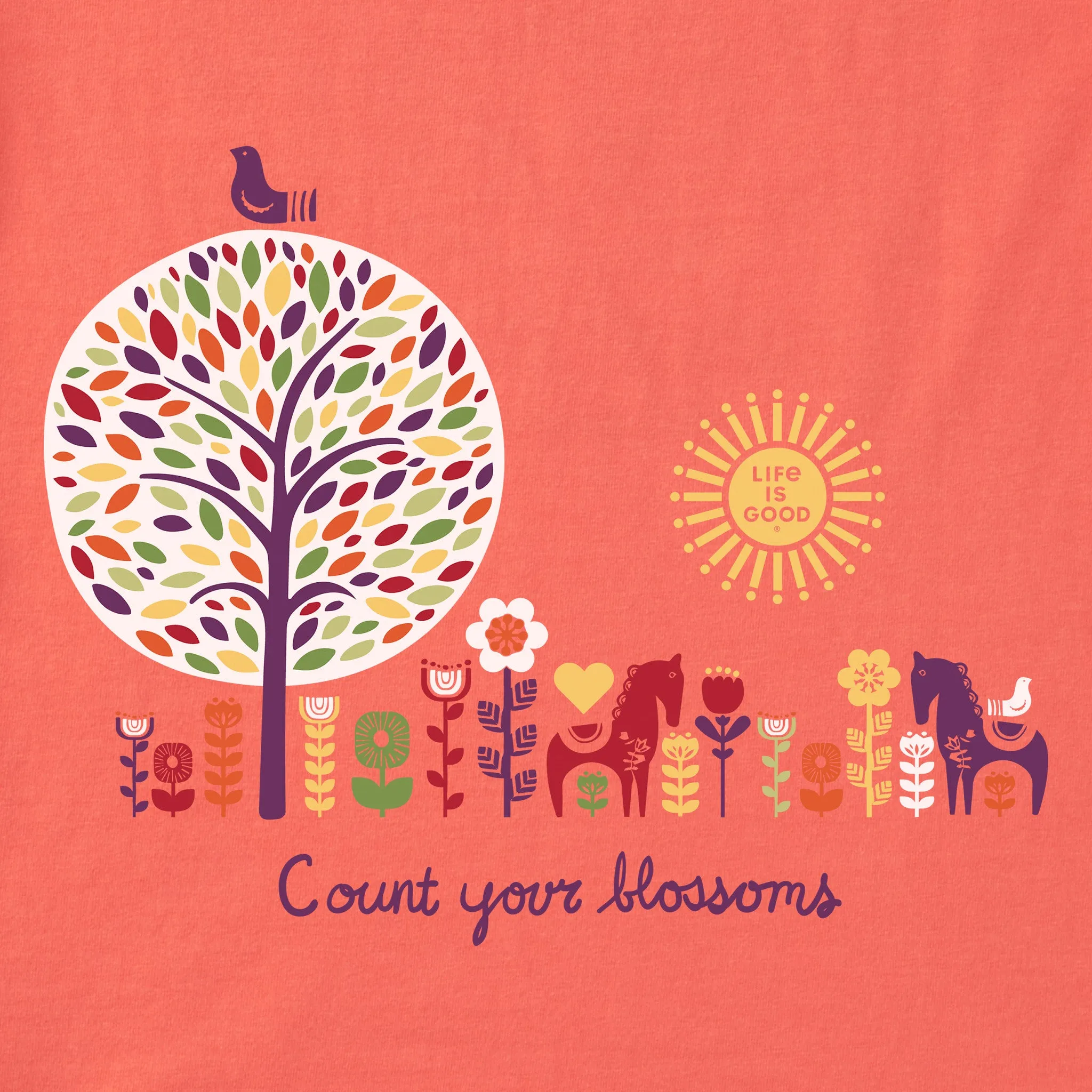 Women's Count your Blossoms Short Sleeve Tee Life is Good