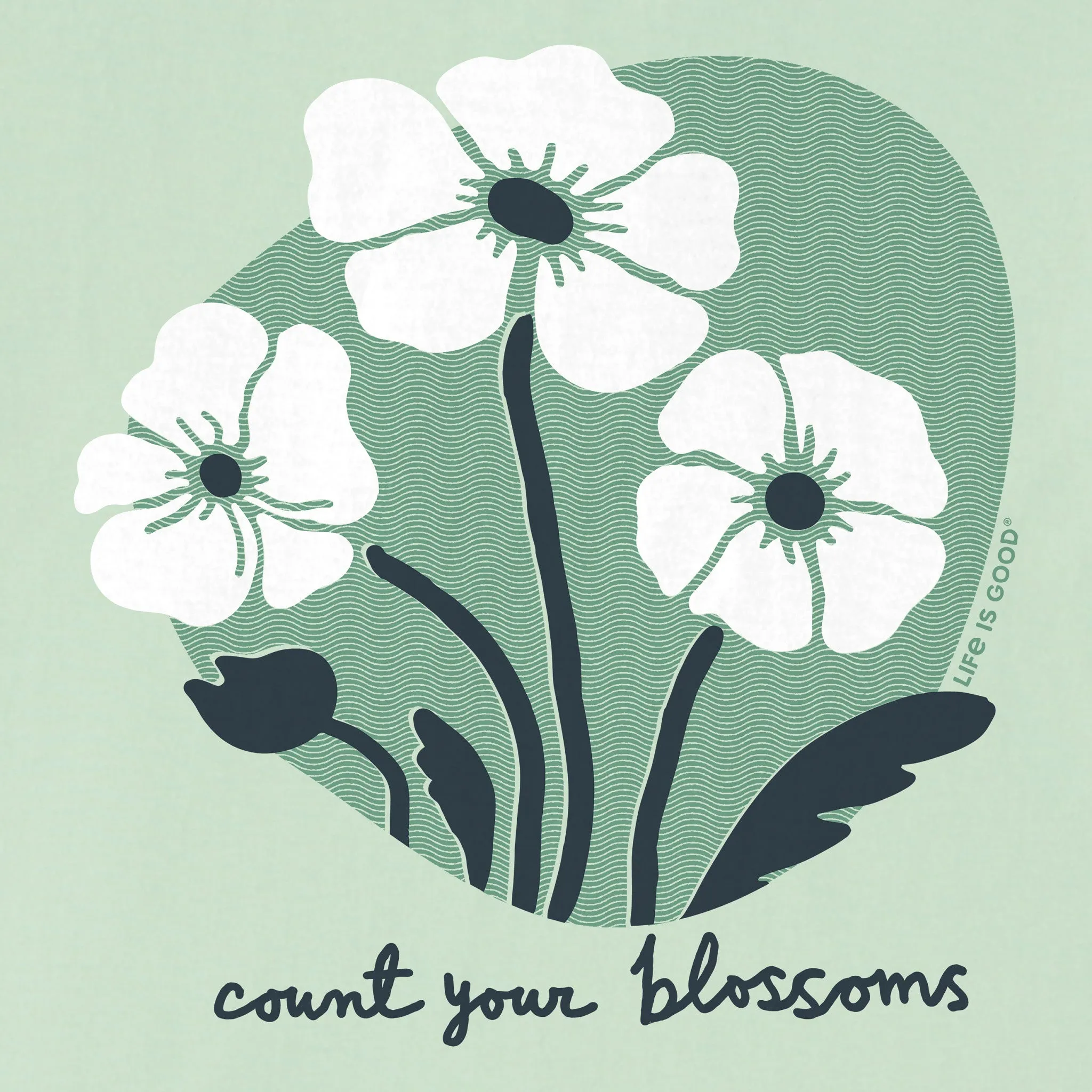 Women's Count Your Blossoms Trio Short Sleeve Crusher Boxy Tee Life is Good