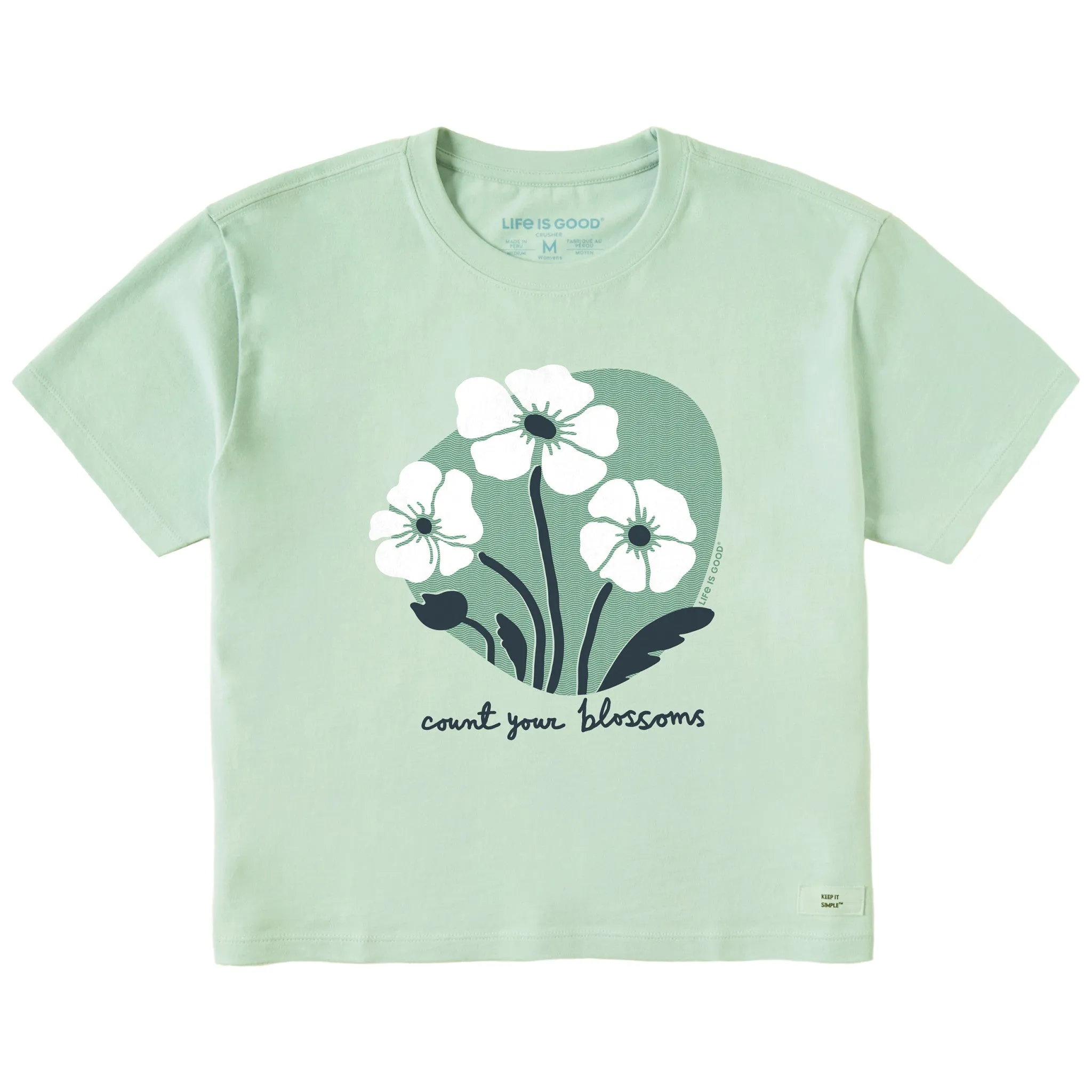 Women's Count Your Blossoms Trio Short Sleeve Crusher Boxy Tee Life is Good