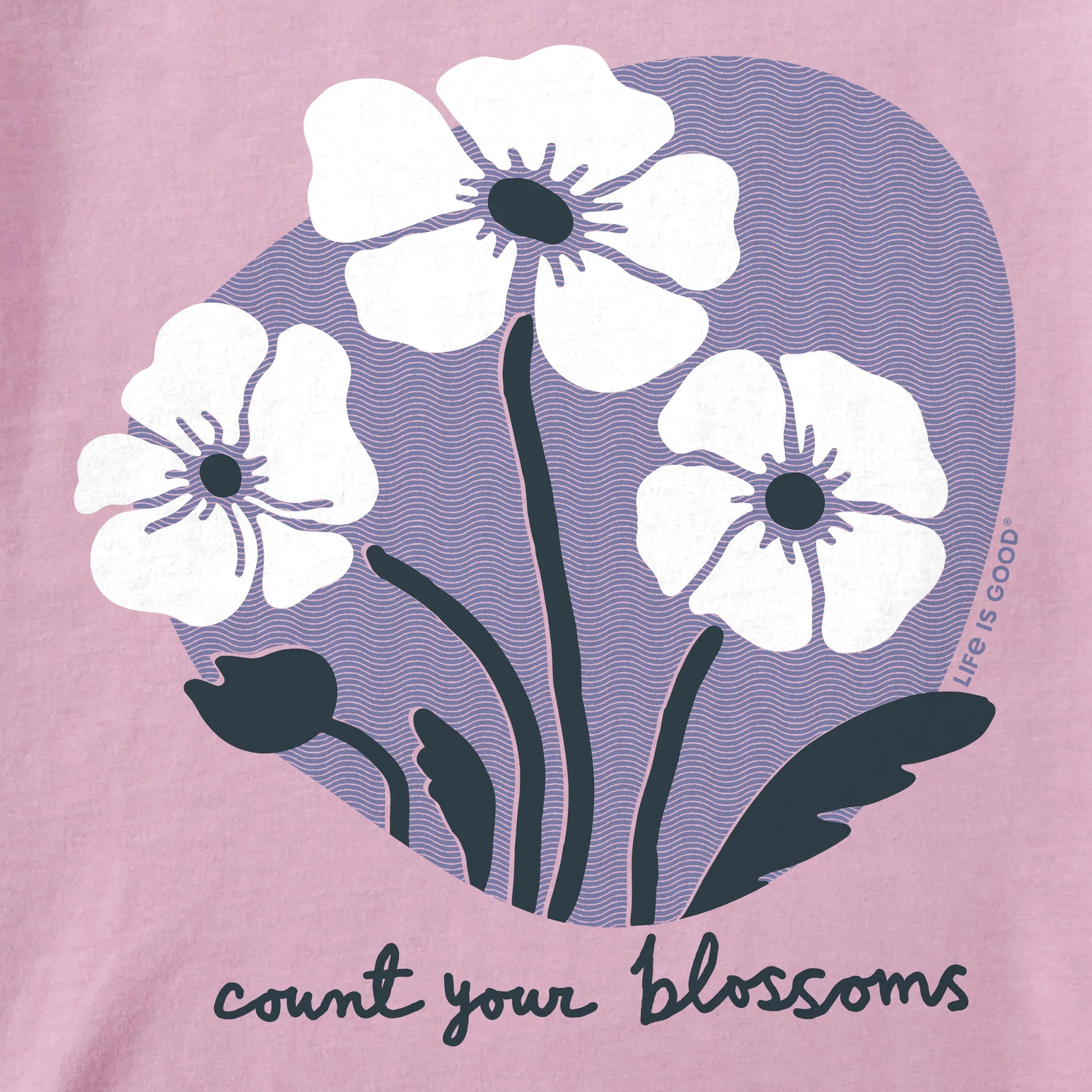 Women's Count Your Blossoms Trio Short Sleeve Crusher Tee Life is Good