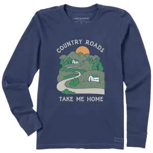 Women's Country Roads Take Me Home Long Sleeve Crusher Tee Life is Good