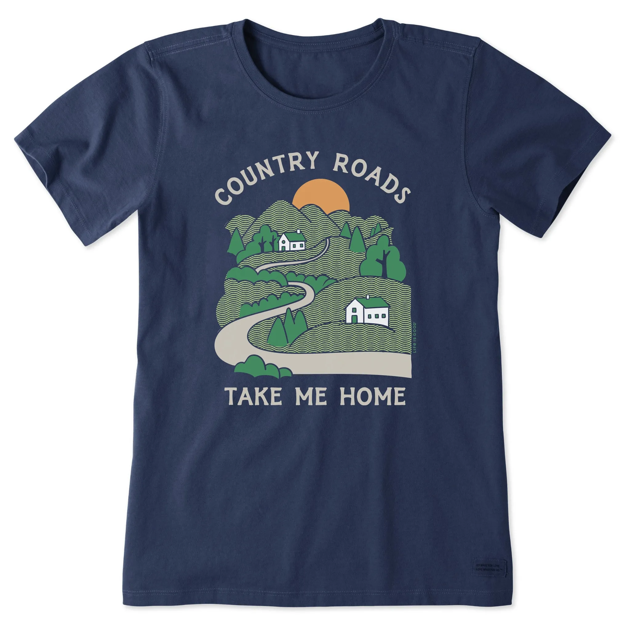 Women's Country Roads Take Me Home Short Sleeve Crusher Tee Life is Good