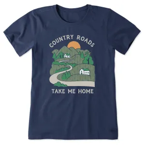 Women's Country Roads Take Me Home Short Sleeve Crusher Tee Life is Good