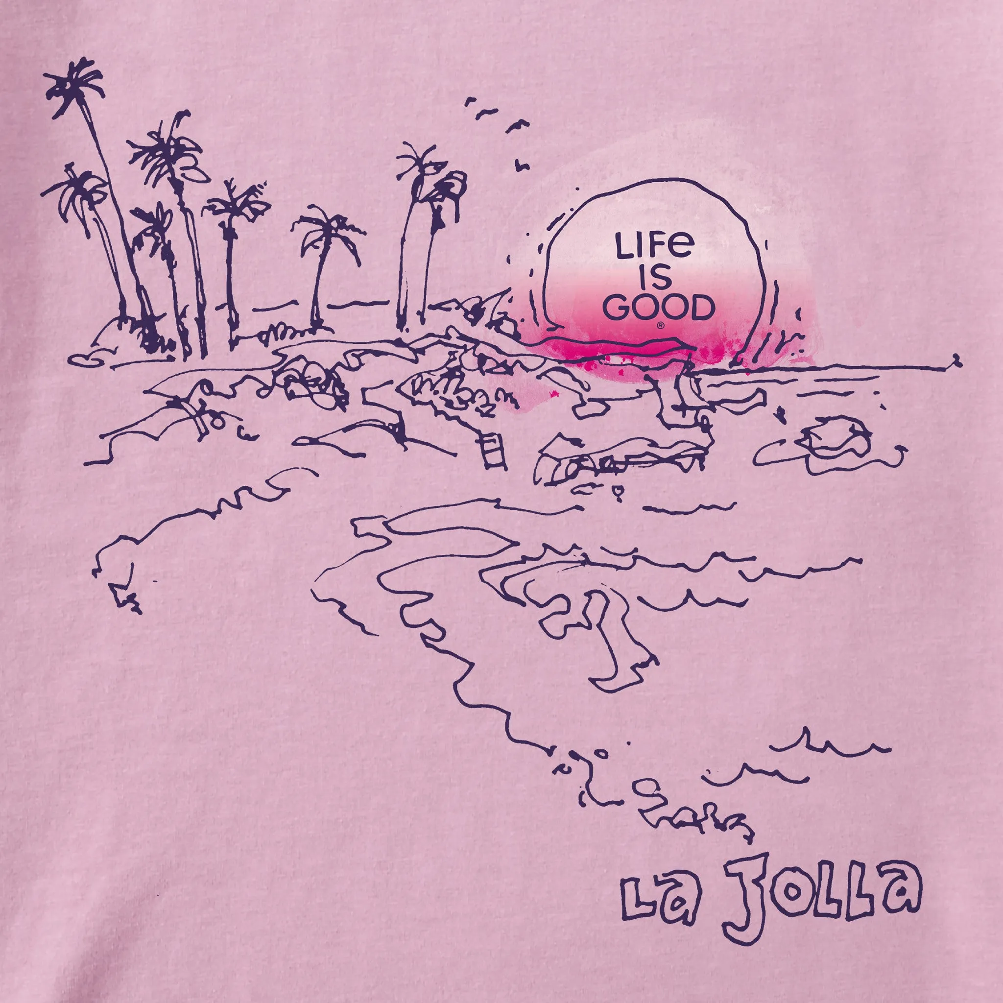 Women's Cove La Jolla Short Sleeve Crusher Tee Life is Good