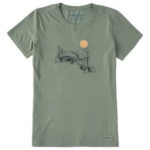Women's Covered Bridge Short Sleeve Crusher Tee Life is Good