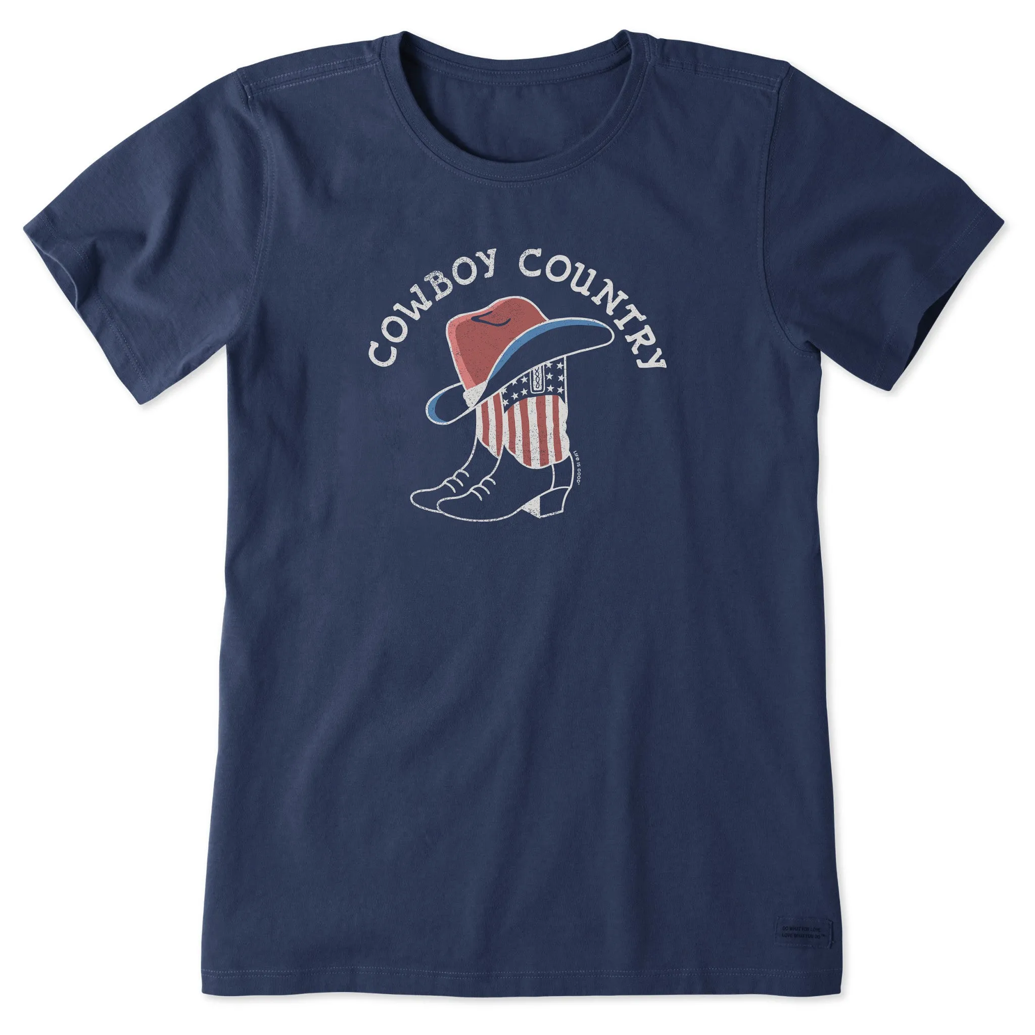 Women's Cowboy Country Short Sleeve Crusher Tee Life is Good
