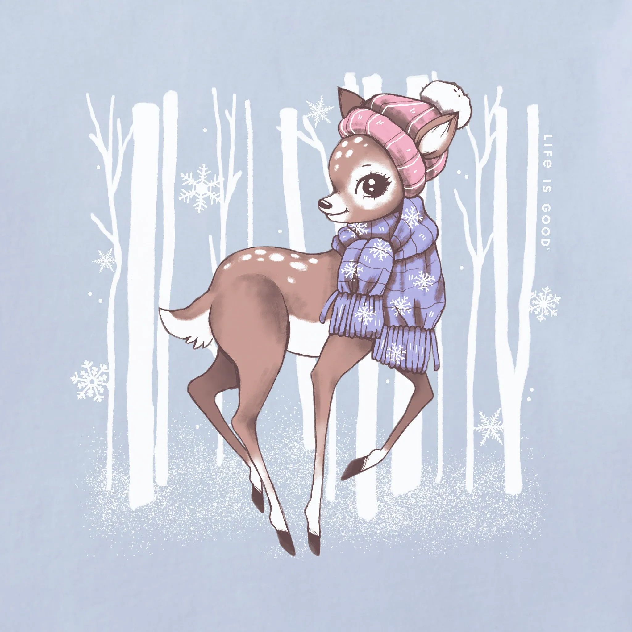 Women's Cozy Fawn Long Sleeve Crusher Tee Life is Good
