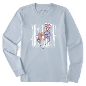 Women's Cozy Fawn Long Sleeve Crusher Tee Life is Good