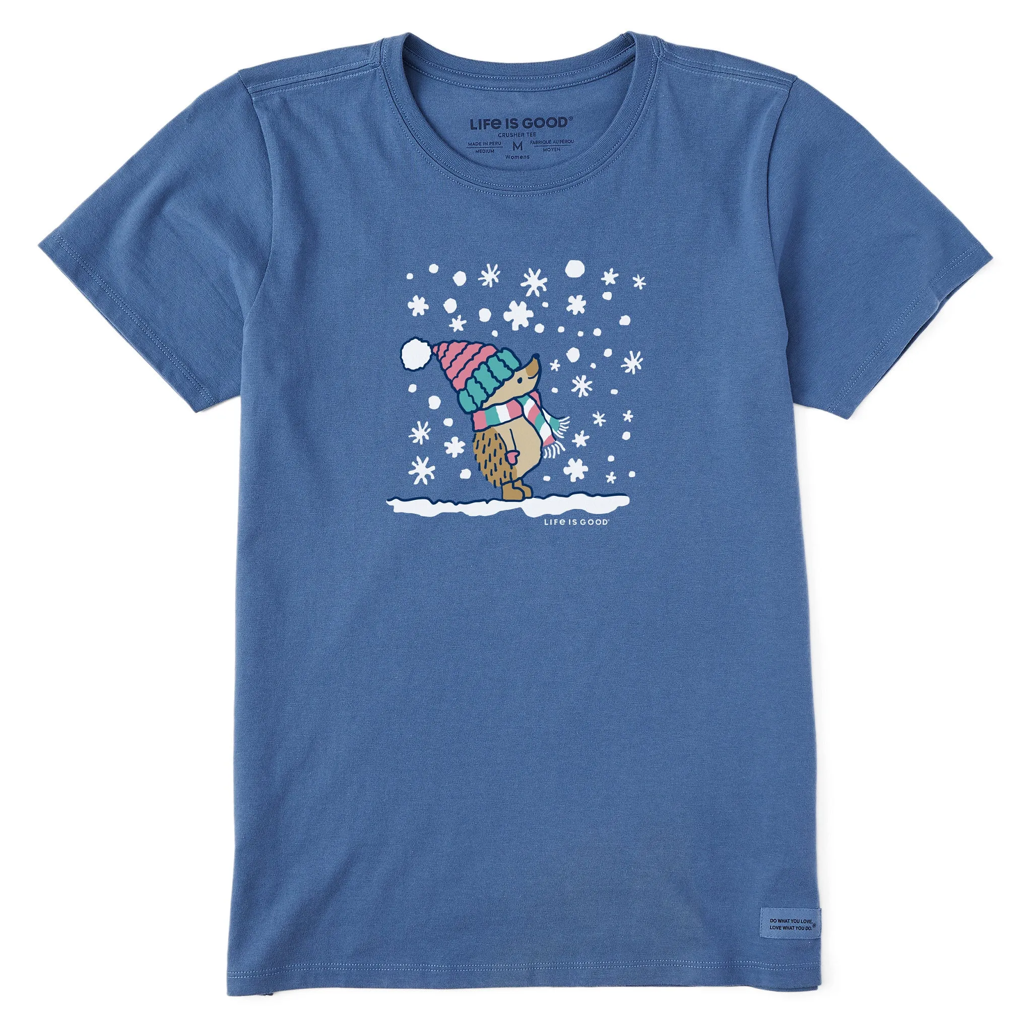 Women's Cozy Hedgehog Short Sleeve Crusher Tee Life is Good