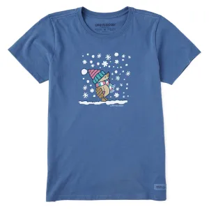 Women's Cozy Hedgehog Short Sleeve Crusher Tee Life is Good