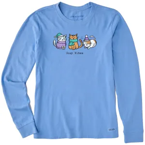 Women's Cozy Vibes Kittens Long Sleeve Crusher Tee Life is Good