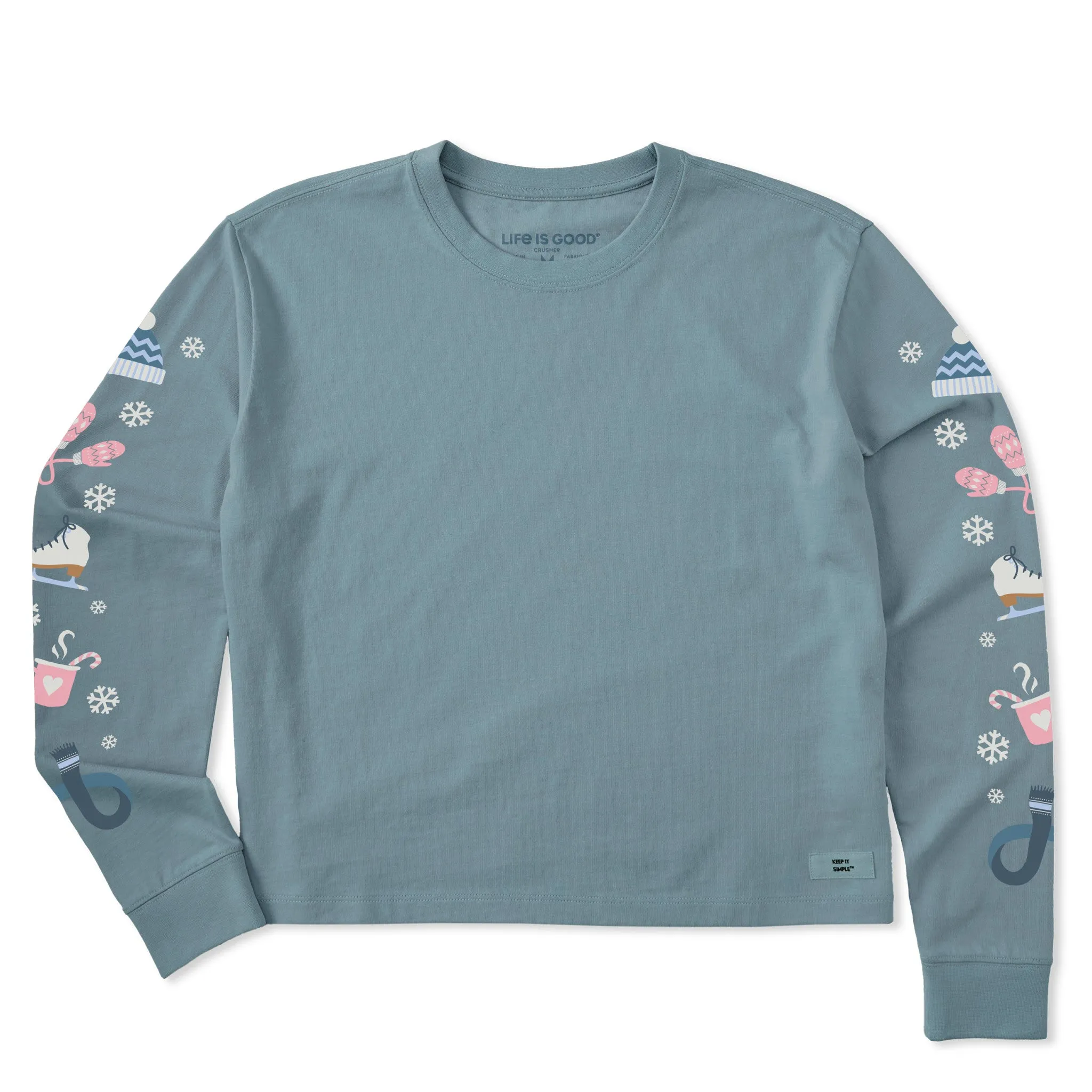 Women's Cozy Winter Sleeve Long Sleeve Crusher Boxy Tee Life is Good