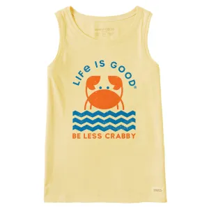 Women's Crafty Be Less Crabby Geometric Crusher Tank Life is Good