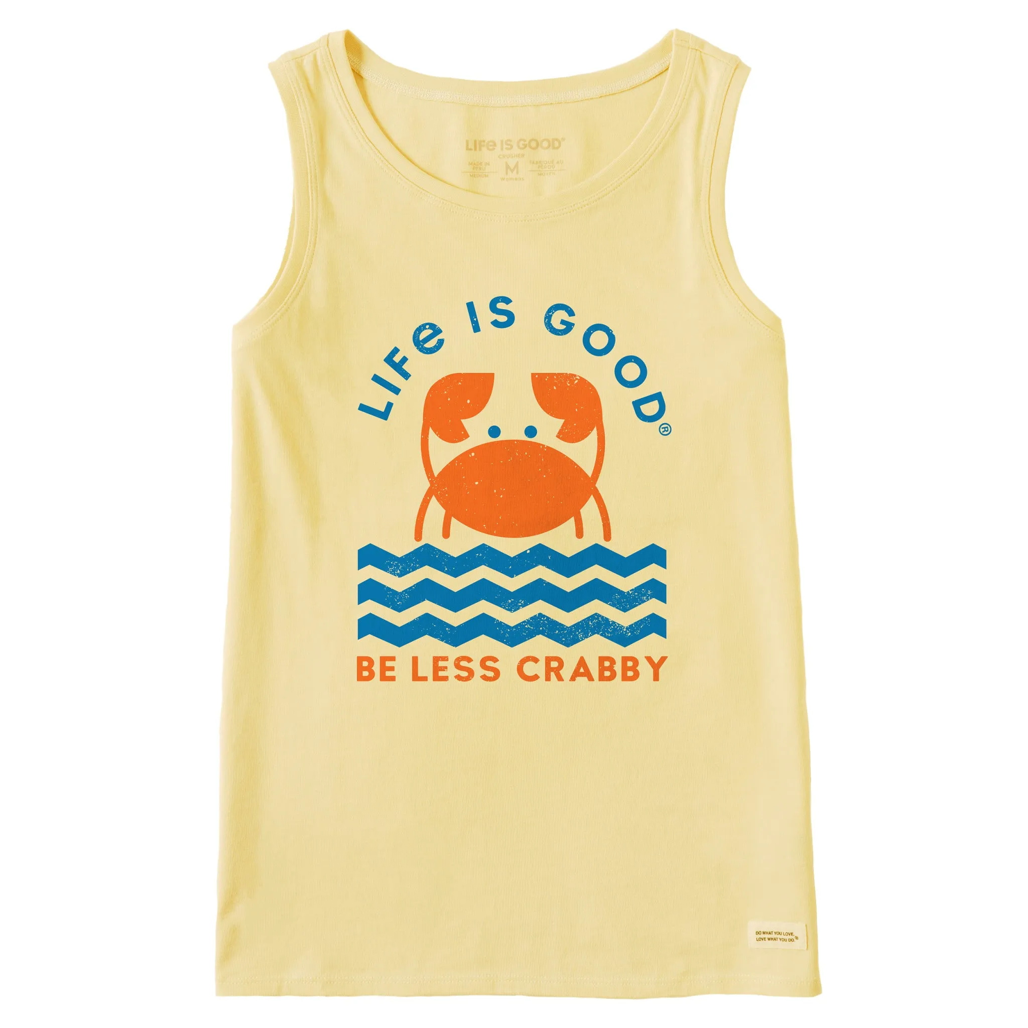 Women's Crafty Be Less Crabby Geometric Crusher Tank Life is Good