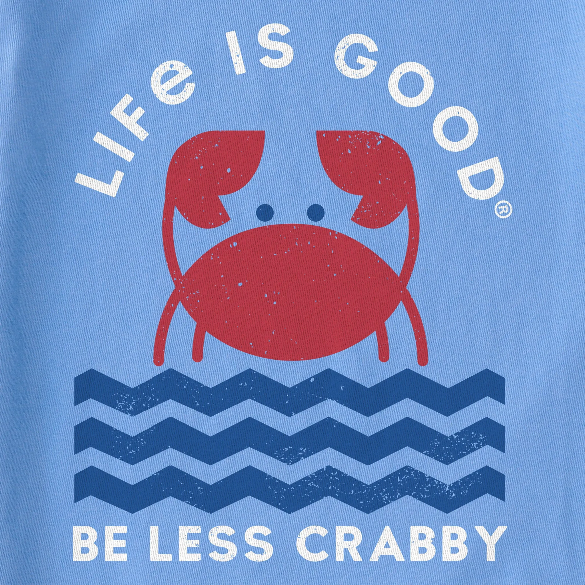 Women's Crafty Be Less Crabby Geometric Short Sleeve Crusher Boxy Tee Life is Good