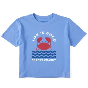 Women's Crafty Be Less Crabby Geometric Short Sleeve Crusher Boxy Tee Life is Good